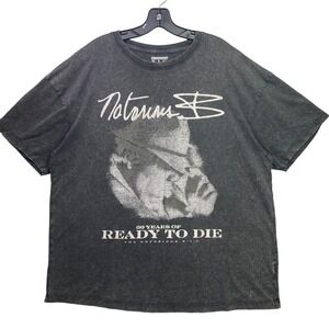 The Notorious BIG Shirt Mens Large AOP Spell Out Grunge Hip Hop Streetwear
